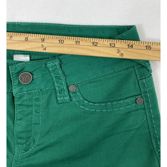 Maurice Jeans Womens Medium‎ Green Denim Straight Stretch Comfy - Picture 8 of 12